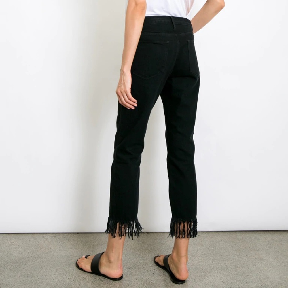3x1 RIDGED FRINGE ANKLE JEANS